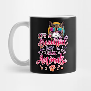 It’s a Beautiful Day to Save Animals T-Shirt | Cute and Funny Animal Lover Tee Mug